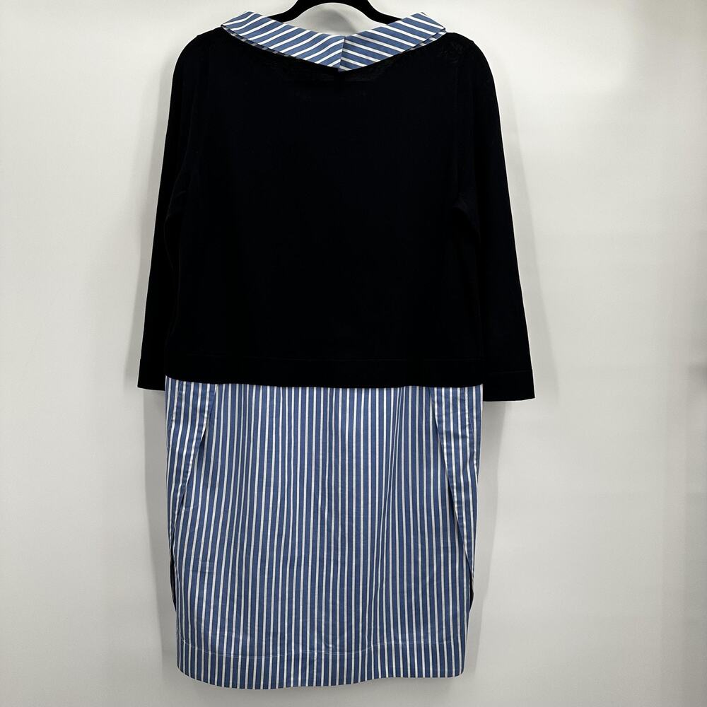 COS Dress Womens Small Striped Cowl Neck Midi Long Sleeve Casual - Picture 4 of 9